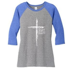 Cross I Know The Plans Verse Bible Jesus God Christian Gift Women's Tri-Blend 3/4-Sleeve Raglan Shirt