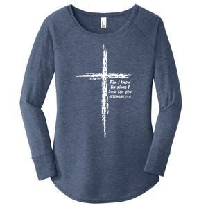 Cross I Know The Plans Verse Bible Jesus God Christian Gift Women's Perfect Tri Tunic Long Sleeve Shirt