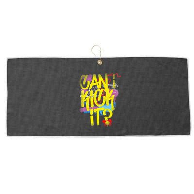 Can I Kick It 80s 90s Hip Hop Bboy Old School Rap Graffiti Large Microfiber Waffle Golf Towel