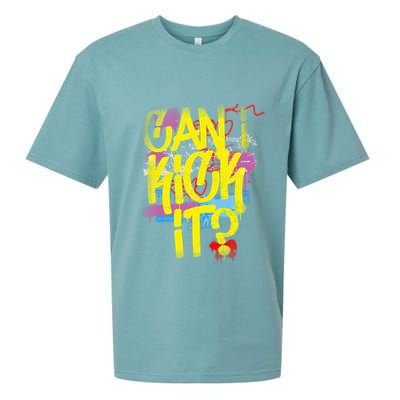 Can I Kick It 80s 90s Hip Hop Bboy Old School Rap Graffiti Sueded Cloud Jersey T-Shirt