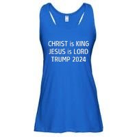 Christ Is King Jesus Is Lord Trump 2024 Christian Ladies Essential Flowy Tank