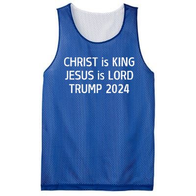 Christ Is King Jesus Is Lord Trump 2024 Christian Mesh Reversible Basketball Jersey Tank