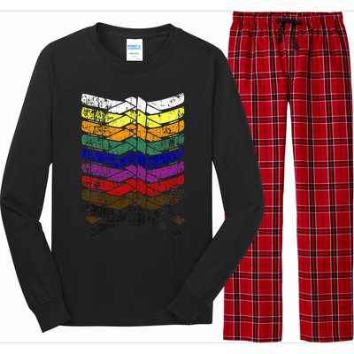 Cool Illustrated Karate Belt Colors Martial Arts Long Sleeve Pajama Set