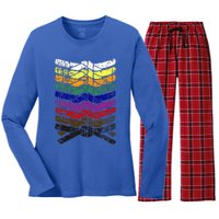 Cool Illustrated Karate Belt Colors Martial Arts Women's Long Sleeve Flannel Pajama Set 