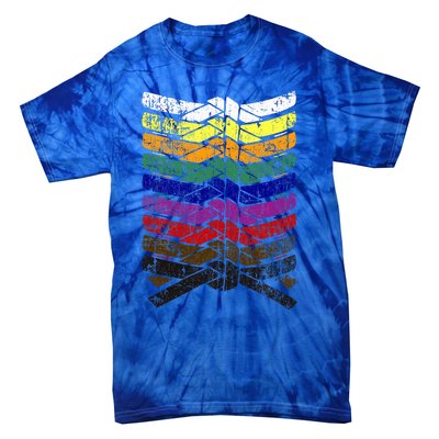 Cool Illustrated Karate Belt Colors Martial Arts Tie-Dye T-Shirt