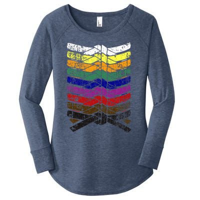 Cool Illustrated Karate Belt Colors Martial Arts Women's Perfect Tri Tunic Long Sleeve Shirt