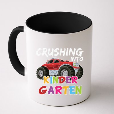 Crushing Into Kindergarten Monster Truck Cute Kindergarten Gift Mug