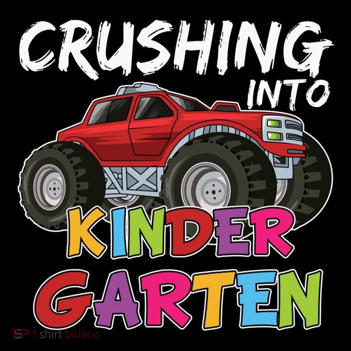 Crushing Into Kindergarten Monster Truck Cute Kindergarten Gift Flatbill Hat