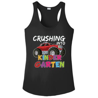 Crushing Into Kindergarten Monster Truck Cute Kindergarten Gift Ladies PosiCharge Competitor Racerback Tank