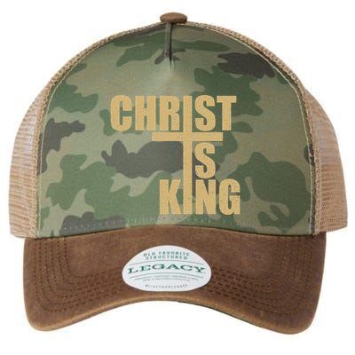 Christ Is King Jesus Is King Cross Crucifix Legacy Tie Dye Trucker Hat