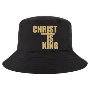 Christ Is King Jesus Is King Cross Crucifix Cool Comfort Performance Bucket Hat