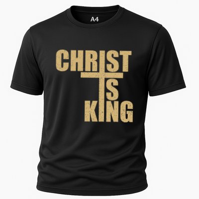 Christ Is King Jesus Is King Cross Crucifix Performance Shirt