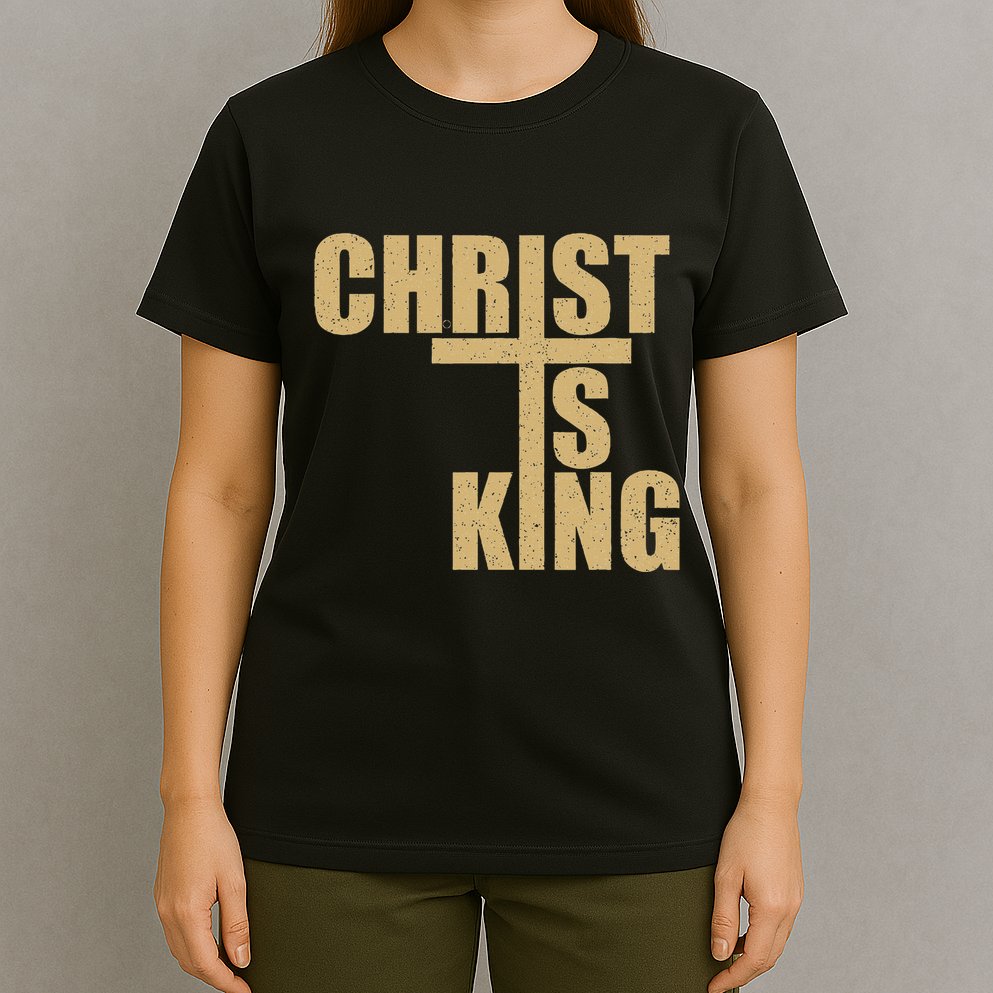 Christ Is King Jesus Is King Cross Crucifix T-Shirt