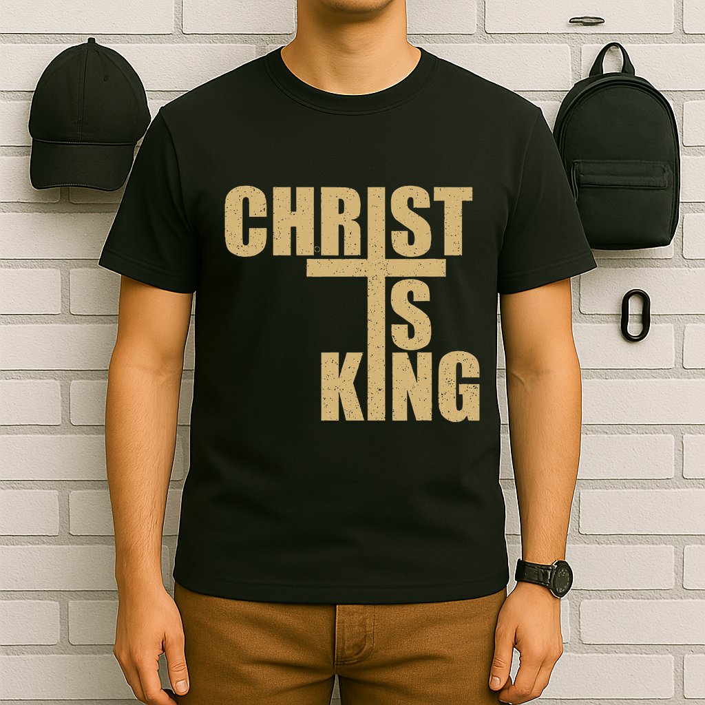 Christ Is King Jesus Is King Cross Crucifix T-Shirt