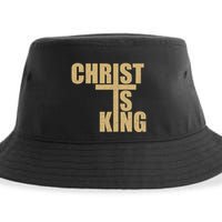 Christ Is King Jesus Is King Cross Crucifix Sustainable Bucket Hat