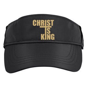 Christ Is King Jesus Is King Cross Crucifix Adult Drive Performance Visor