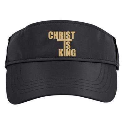 Christ Is King Jesus Is King Cross Crucifix Adult Drive Performance Visor