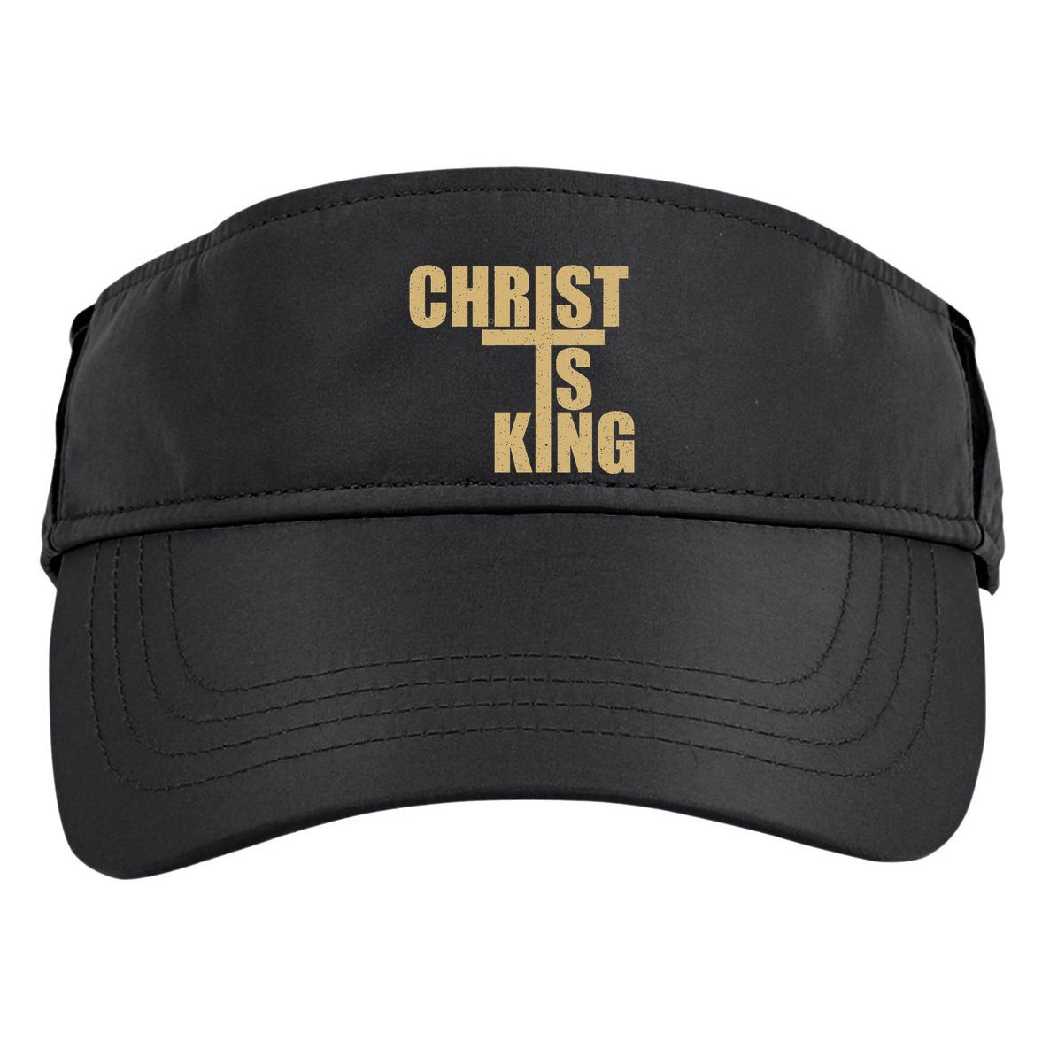 Christ Is King Jesus Is King Cross Crucifix Adult Drive Performance Visor
