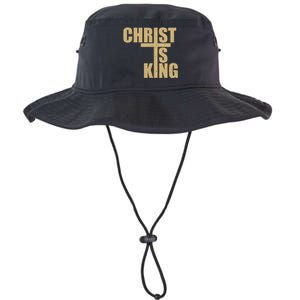 Christ Is King Jesus Is King Cross Crucifix Legacy Cool Fit Booney Bucket Hat