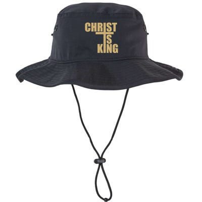 Christ Is King Jesus Is King Cross Crucifix Bucket Hat
