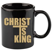 Christ Is King Jesus Is King Cross Crucifix 11oz C Handle Ceramic Mug