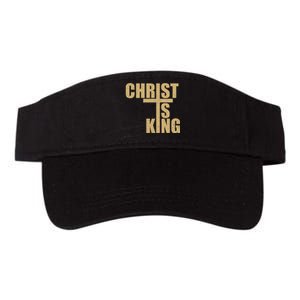 Christ Is King Jesus Is King Cross Crucifix Valucap Bio-Washed Visor