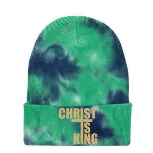 Christ Is King Jesus Is King Cross Crucifix Tie Dye 12in Knit Beanie