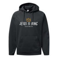 Christ Is King King Of Kings Lord Of Lords Performance Fleece Hoodie