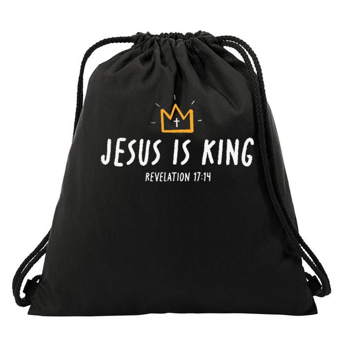 Christ Is King King Of Kings Lord Of Lords Drawstring Bag