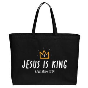 Christ Is King King Of Kings Lord Of Lords Cotton Canvas Jumbo Tote