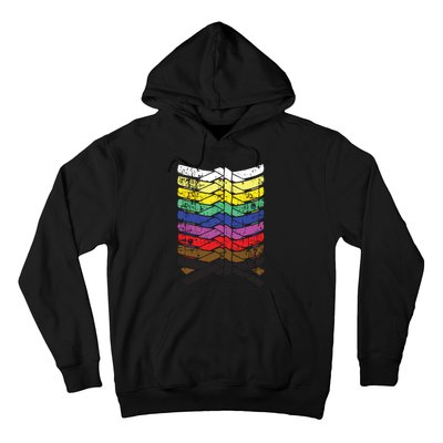 Cool Illustrated Karate Belt Colors Hoodie