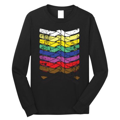 Cool Illustrated Karate Belt Colors Long Sleeve Shirt