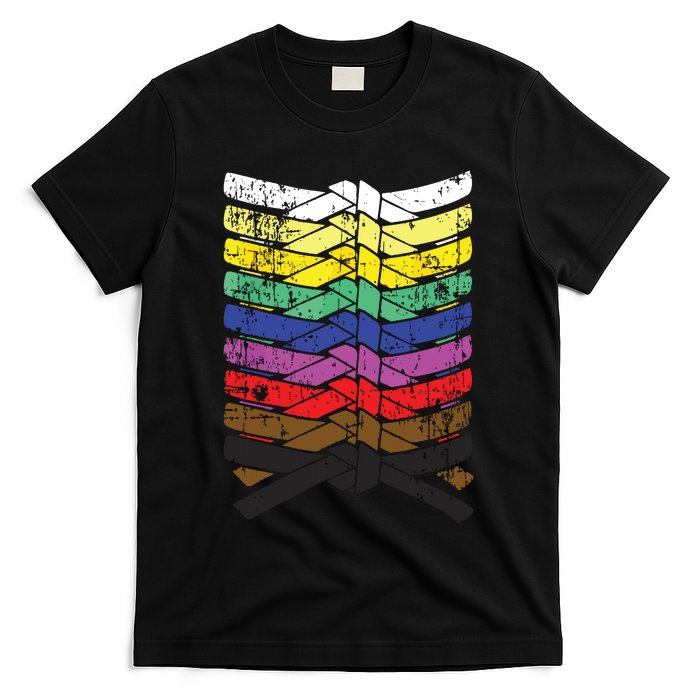 Cool Illustrated Karate Belt Colors T-Shirt