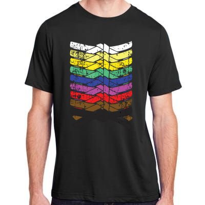 Cool Illustrated Karate Belt Colors Adult ChromaSoft Performance T-Shirt