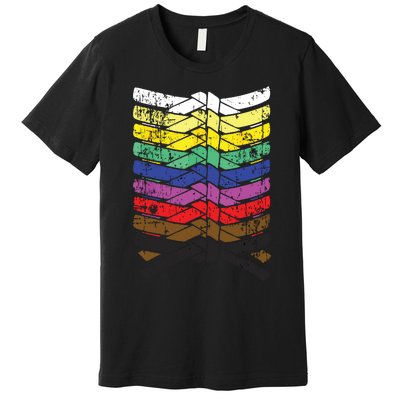 Cool Illustrated Karate Belt Colors Premium T-Shirt