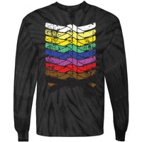 Cool Illustrated Karate Belt Colors Tie-Dye Long Sleeve Shirt