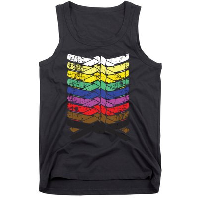 Cool Illustrated Karate Belt Colors Tank Top