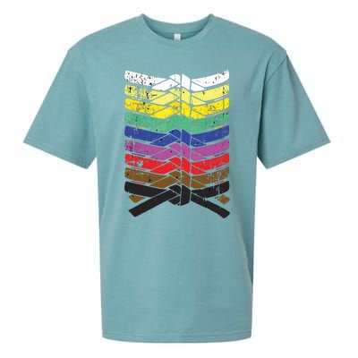 Cool Illustrated Karate Belt Colors Sueded Cloud Jersey T-Shirt