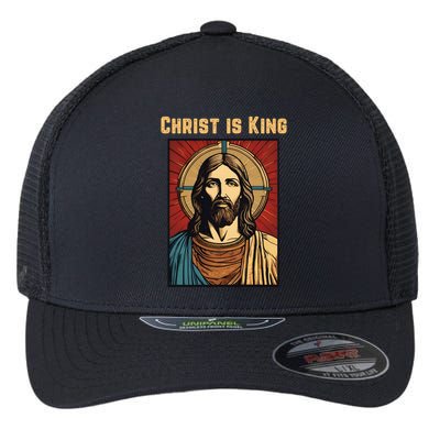 Christ is King Christian Easter Flexfit Unipanel Trucker Cap