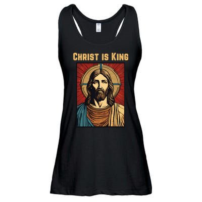 Christ is King Christian Easter Ladies Essential Flowy Tank