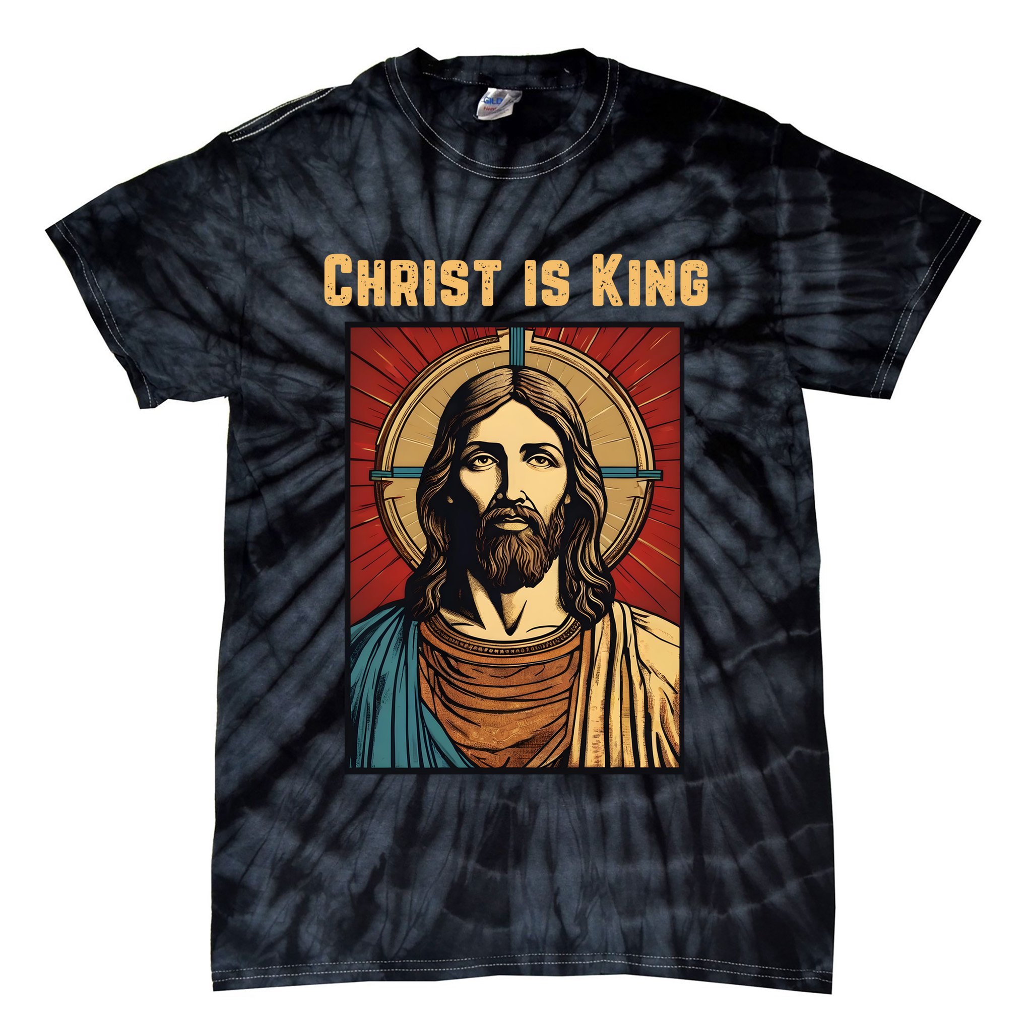 Christ is King Christian Easter Tie-Dye T-Shirt