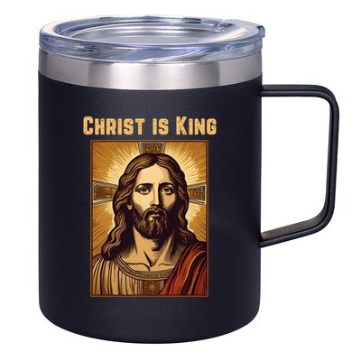 Christ is King Christian Easter 12oz Stainless Steel Coffee Mug
