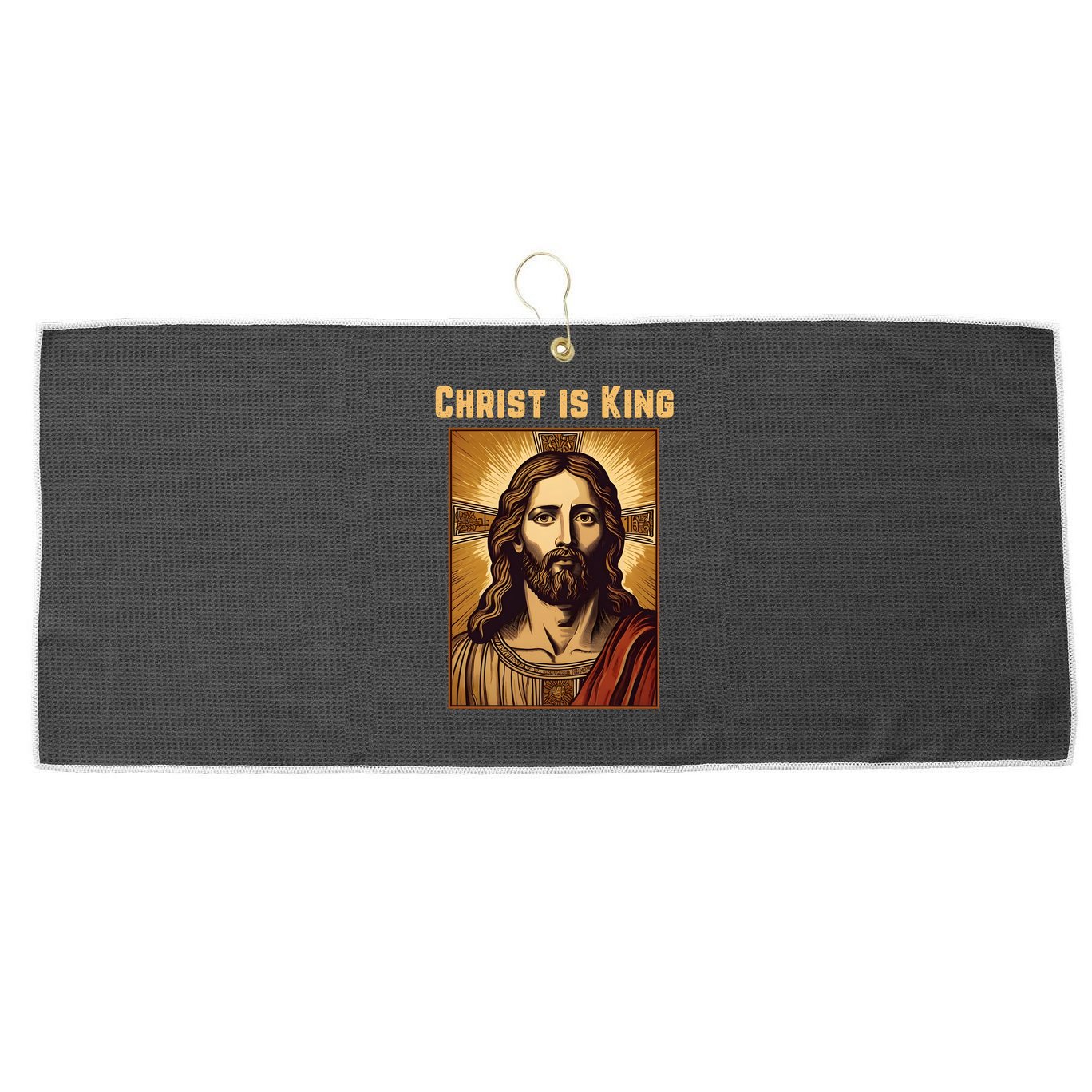Christ is King Christian Easter Large Microfiber Waffle Golf Towel