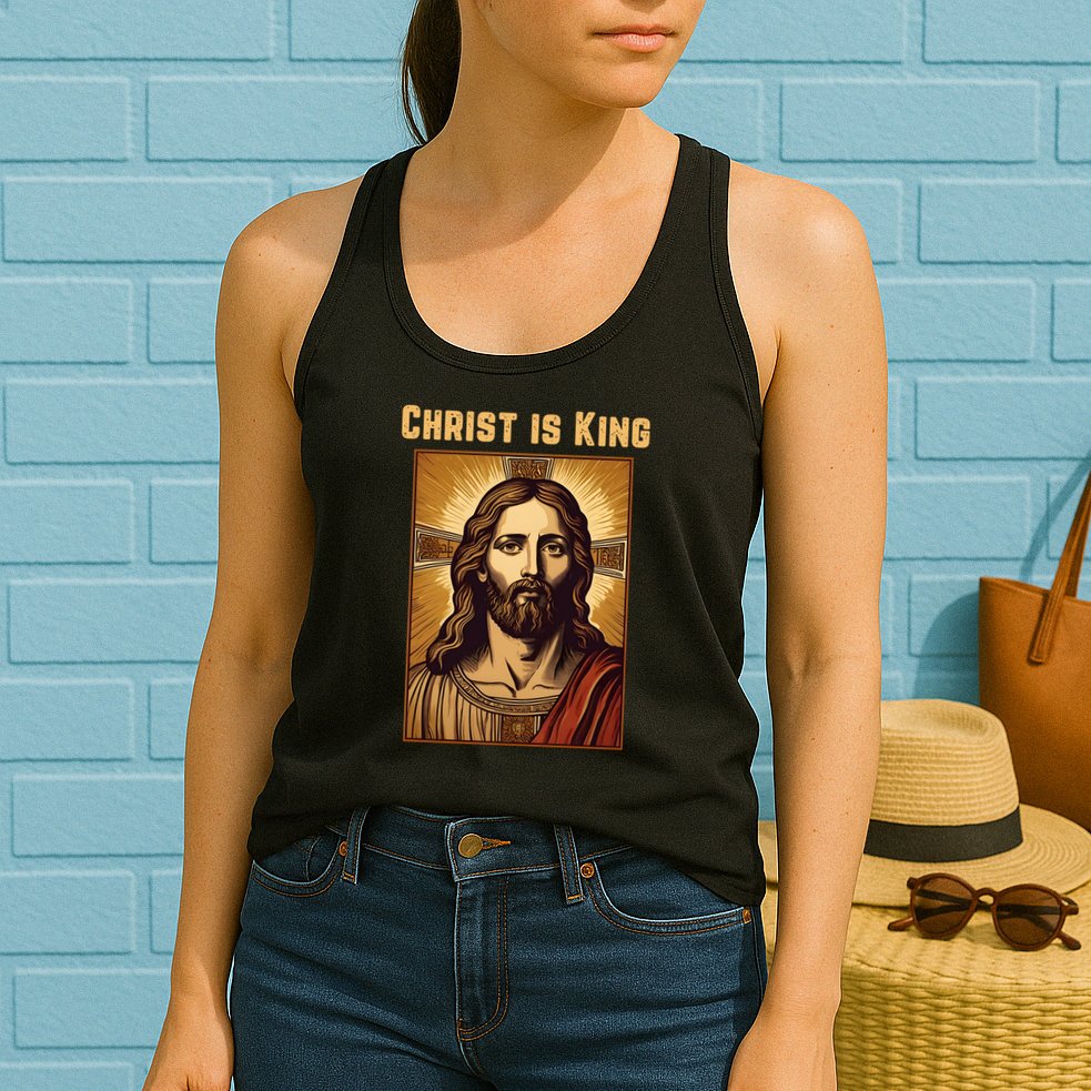 Christ is King Christian Easter Womens Tank Top