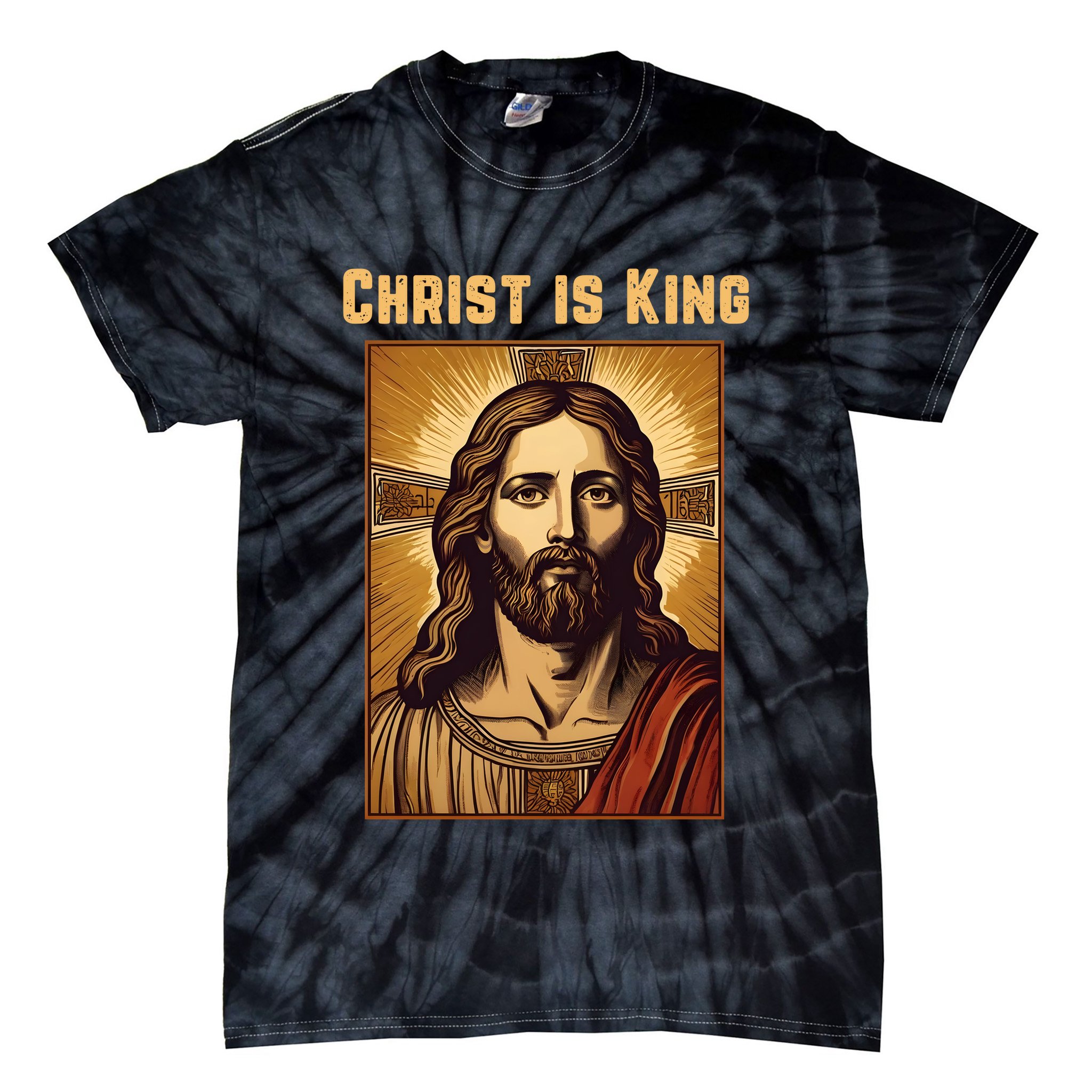 Christ is King Christian Easter Tie-Dye T-Shirt