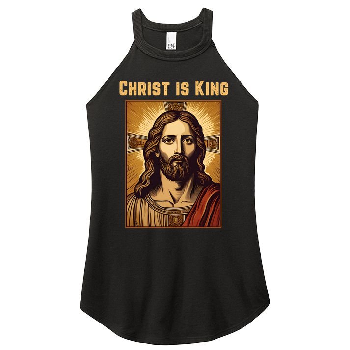 Christ is King Christian Easter Women's Perfect Tri Rocker Tank
