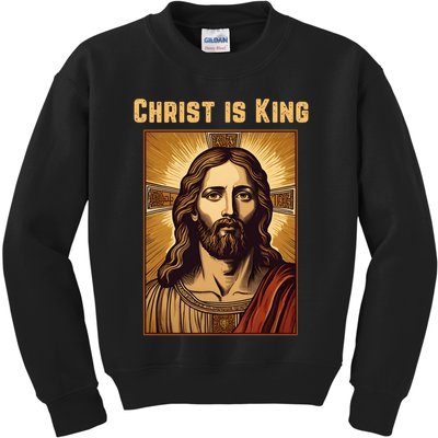 Christ is King Christian Easter Kids Sweatshirt