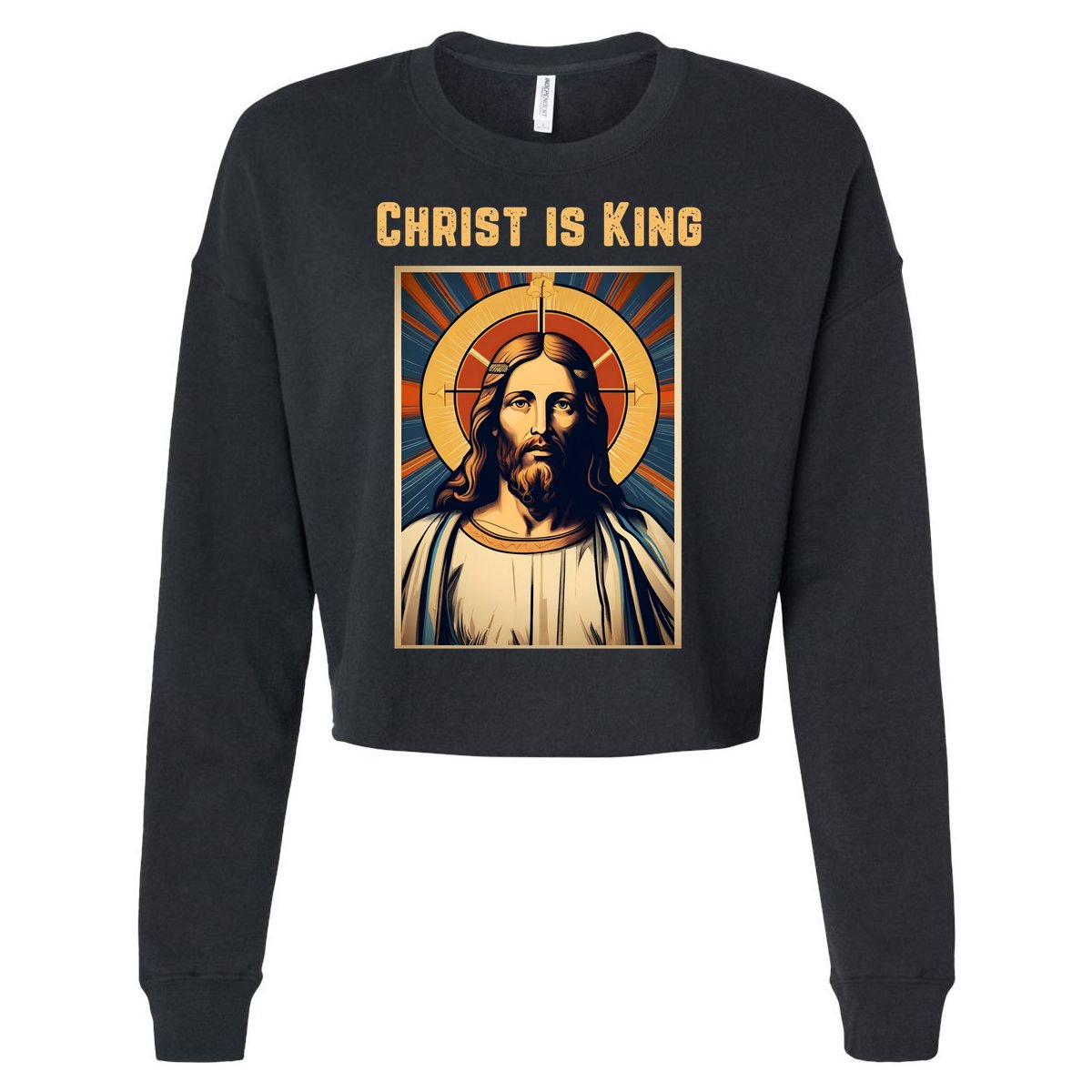 Christ is King Christian Easter Cropped Pullover Crew