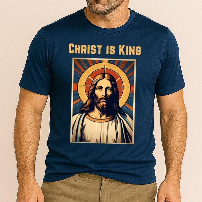 Christ is King Christian Easter Cooling Performance Crew T-Shirt