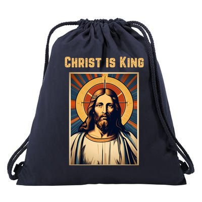 Christ is King Christian Easter Drawstring Bag